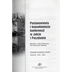 Postanowienia i konsekwencje konferencji w Jałcie i Poczdamie. Materiały z części historycznej VIII Seminarium Śląskiego. Śladam