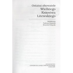 Ostatni obywatele Wielkiego Księstwa Litewskiego