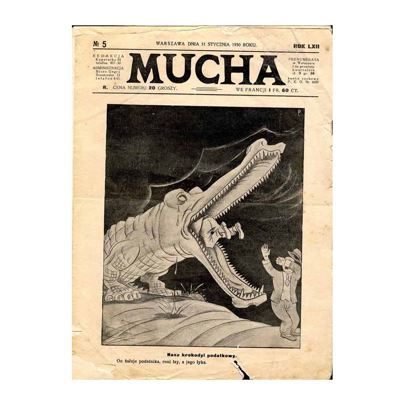 Mucha. R.62 (1930). Nr 5 (31 stycznia 1930) / Hjalmar Schacht