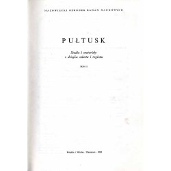 Pułtusk. Studia i materiały z dziejów miasta i regionu. 2t