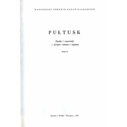 Pułtusk. Studia i materiały z dziejów miasta i regionu. 2t