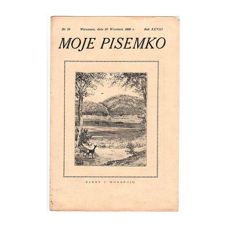Moje Pisemko. R.28 (1930). Nr 38 (20 września 1930)