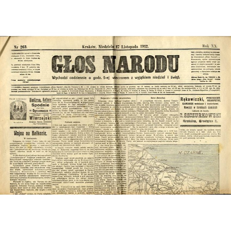 Głos Narodu. R.20 (1912). Nr 263 (17 listopada 1912)