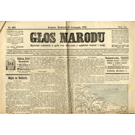 Głos Narodu. R.20 (1912). Nr 263 (17 listopada 1912)