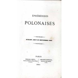 Éphémérides Polonaises. (1863). [Nr 3] Juillet, Aout et Septembre 1863