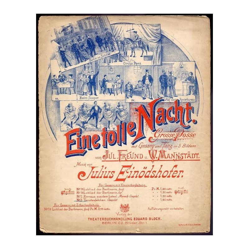 Tanzteufelchen. Couplet von Julius Freund aus der Posse "Eine tolle Nacht.". Vorgetragen von Minnie Cass