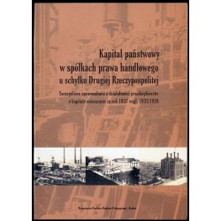Kapitał państwowy w spółkach prawa handlowego u schyłku Drugiej Rzeczypospolitej. Szczegółowe sprawozdanie z działalności przeds