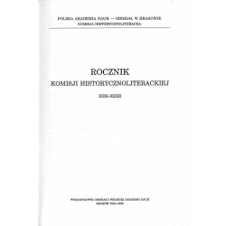 Rocznik Komisji Historycznoliterackiej. R.31-32