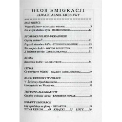Głos Emigracji. Kwartalnik polityczno-społeczny poświęcony polityce wschodniej i problemów Kresów II RP. Nr 7 (VIII 2000)