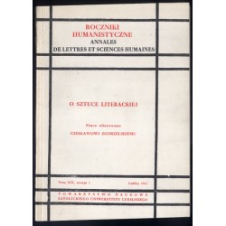 O sztuce literackiej. Prace ofiarowane Czesławowi Zgorzelskiemu