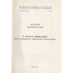 O sztuce literackiej. Prace ofiarowane Czesławowi Zgorzelskiemu