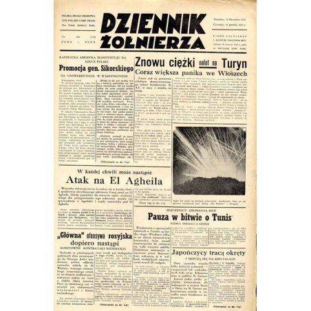 Dziennik Żołnierza. [...] Pismo żołnierzy I. Korpusu Panc.-Motorowego. R.3 (1942). Nr 186 (719) (10 grudnia 1942)