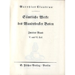 Sämtliche Werke des Wandsbecker Boten. 3tomy