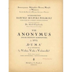 "Duma" na 4 instrumenty (2 Violini, Viola e Violoncello)
