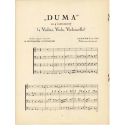 "Duma" na 4 instrumenty (2 Violini, Viola e Violoncello)