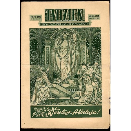 Tydzień. Ilustrowane pismo tygodniowe. R.3 (1948). Nr 12 (88) (28 marca 1948)