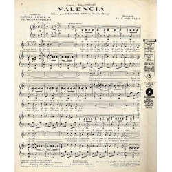 Valencia. Créée par Mistinguett au Moulin Rouge