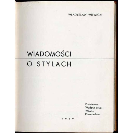 Wiadomości o stylach