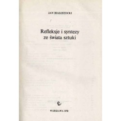 Refleksje i syntezy ze świata sztuki