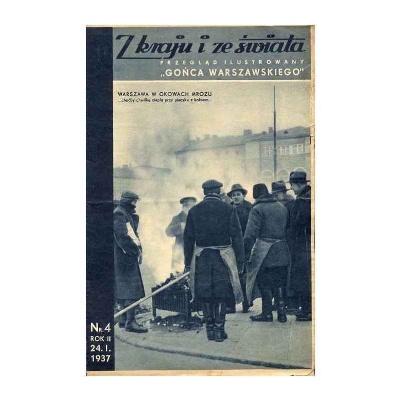 Z Kraju i ze Świata. Przegląd ilustrowany "Gońca Warszawskiego". R.2 (1937). Nr 4 (24 stycznia 1937) / Warszawa w okowach mrozu