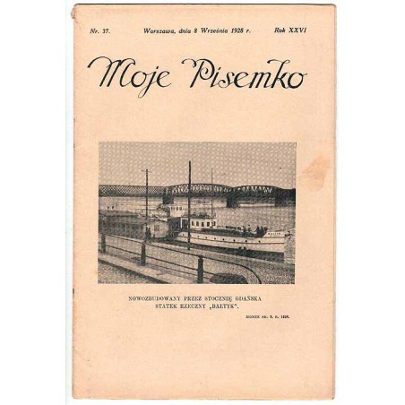 Moje Pisemko. R.26 (1928). Nr 37 (8 września 1928)