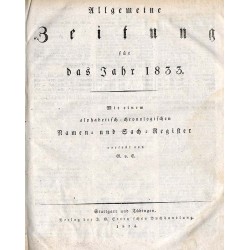 Allgemeine Zeitung für das Jahr 1833. Mit einem alphabetisch-chronologischen Namen- und Sach- Register. B.3 (1833). Nr 182-273