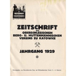 Zeitschrift des Oberschlesischen Berg und Hüttenmaschinen Vereins. 68. Jahrgang (1929). H.1-12 (komplet)