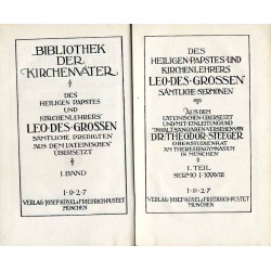 Bibliothek der Kirchenväter. Eine Auswahl Patristischer Werke in deutscher übersetzung. Reihe 1. B. 54: Leo der Grossen: Sämtlic