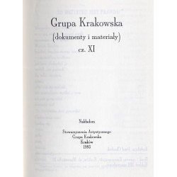 Grupa Krakowska (dokumenty i materiały). cz. XI