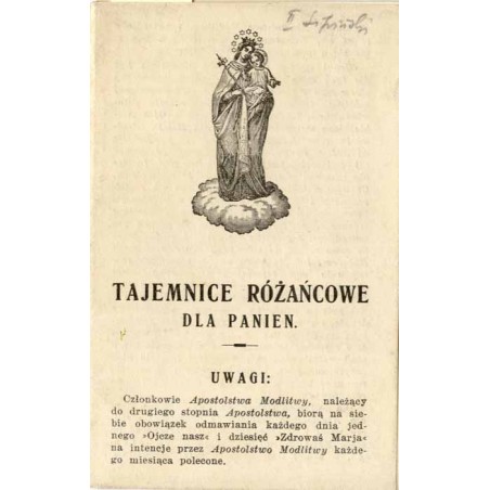 Tajemnice Różańcowe dla Panien