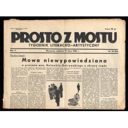Prosto z Mostu. Tygodnik literacko-artystyczny. R.2 (1936). Nr 29 (83) (19 lipca 1936)