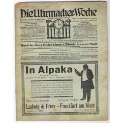 Die Uhrmacher-Woche. Leipziger Uhrmacher-Zeitung. 28. Jahrgang (1921). Nr 16 (16.04.1921)
