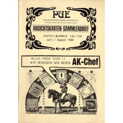 Ansichtskarten-Sammlerbrief. (1988) Nr 138/139 (Juli-August 1988). PUE Philokaristen-Union Europas E.V