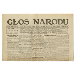 Głos Narodu. R.25 (1917). Nr 104 (3 maja 1917). Wydanie wieczorne