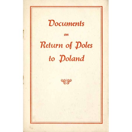 Documents on Return of Poles to Poland