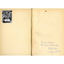 "Dyplomacja w Dachau..." / dedykacja żony autora w jego imieniu