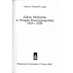 Zakon Maltański w Drugiej Rzeczypospolitej 1919-1939
