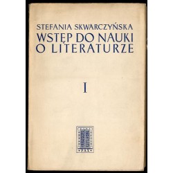 Wstęp do nauki o literaturze. T.1