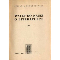 Wstęp do nauki o literaturze. T.1