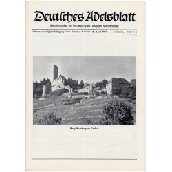 Deutsches Adelsblatt. 26. Jahrgang (1987). Nr 4 (15 IV 1987) [Burg Hornberg am Neckar]
