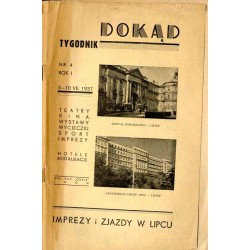 Dokąd. Tygodnik. R. 1 (1937). Nr 4 (3-10 VII.1937)