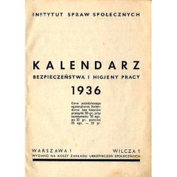 Kalendarz Bezpieczeństwa i Higjeny Pracy 1936