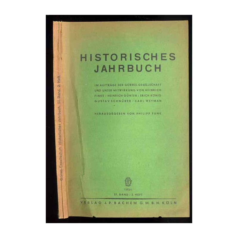 Historisches Jahrbuch. B.51 (1931). H.2