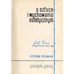 O sztuce i wychowaniu estetycznym