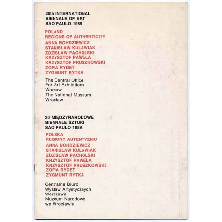 20th International Biennale of Art Sao Paulo 1989. Poland regions of authenticity: Anna Bohdziewicz, Stanisław Kulawiak, Zdzisła