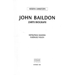 John Baildon. Zarys biografii