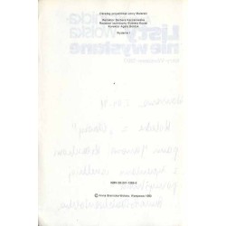 Listy nie wysłane / dedykacja autorki