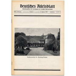 Deutsches Adelsblatt. 11. Jahrgang (1972). Nr 1 (15 I 1972) [Rathmannsdorf, Kreis Bernburg / Anhalt]