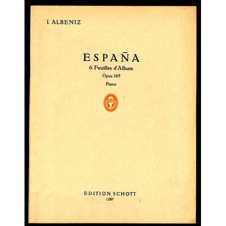 España. 6 Feuilles d'Album pour Piano. Opus 165