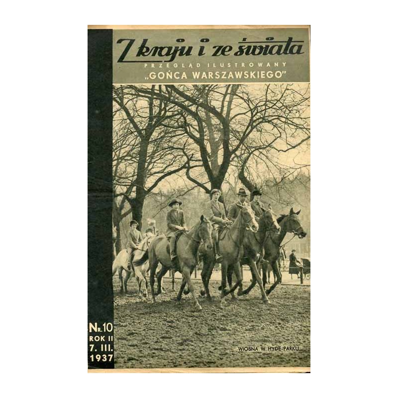 Z Kraju i ze Świata. Przegląd ilustrowany "Gońca Warszawskiego". R.2 (1937). Nr 10 (7 marca 1937) / Wiosna w Hyde-Parku